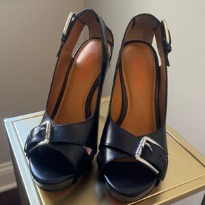 KORS Micheal Kors Portland black stiletto heels. Size 7.5 M. New never worn.